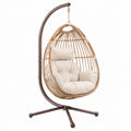 Poltrona sospesa monoposto 105 × 105 × 195 cm, beige, marrone e crema