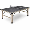 Tavolo da ping pong regolamentare 274 × 152,5 × 76 cm, nero con struttura argentata e rete