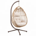 Poltrona sospesa monoposto 105 × 105 × 195 cm, beige, marrone e crema